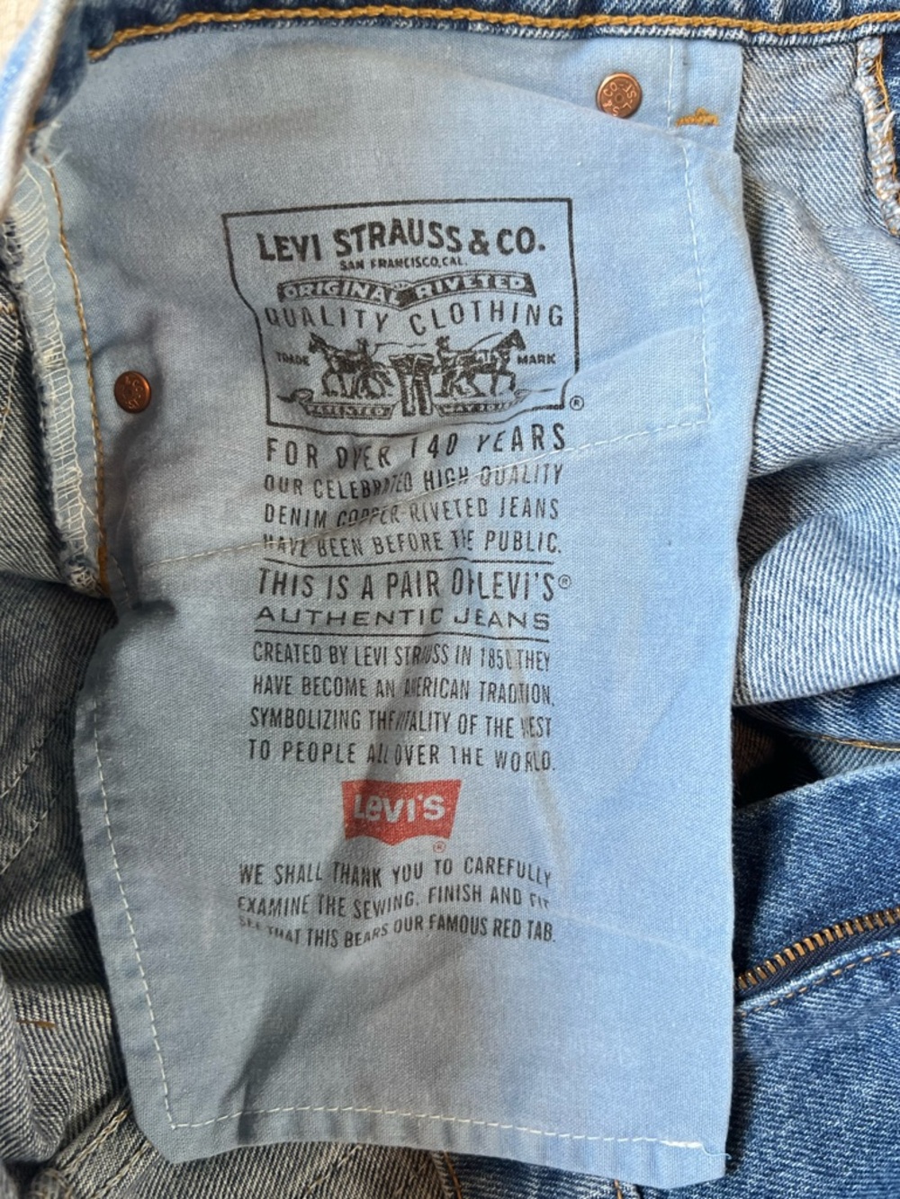 Vintage 90s Levi's 550 Relaxed Fit Taper Leg Jeans - Picture 8 of 16